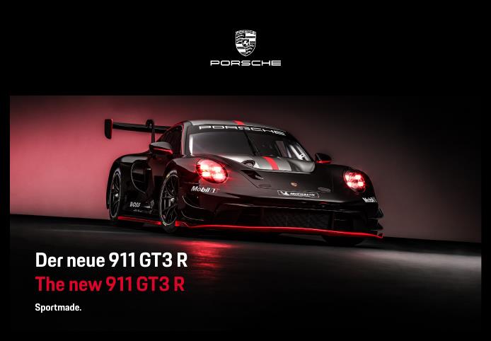Рекламный буклет Porsche 992 GT3R